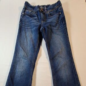 Jordache Girls Bootcut Jeans Size 8 Blue Stretch Denim Adjustable Waist